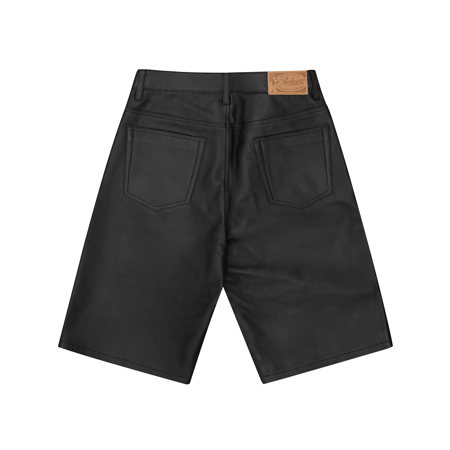 Corteiz Ardwear Leather Short Black Echtleder