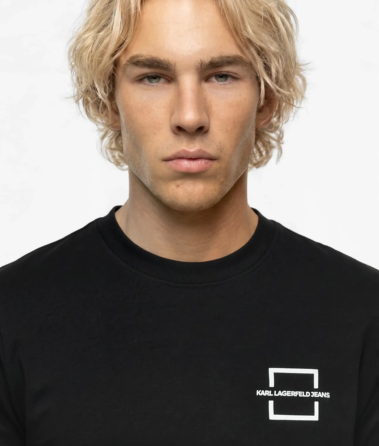 Karl Lagerfeld KLJ Box Logo T-Shirt Slim Fit Cotton