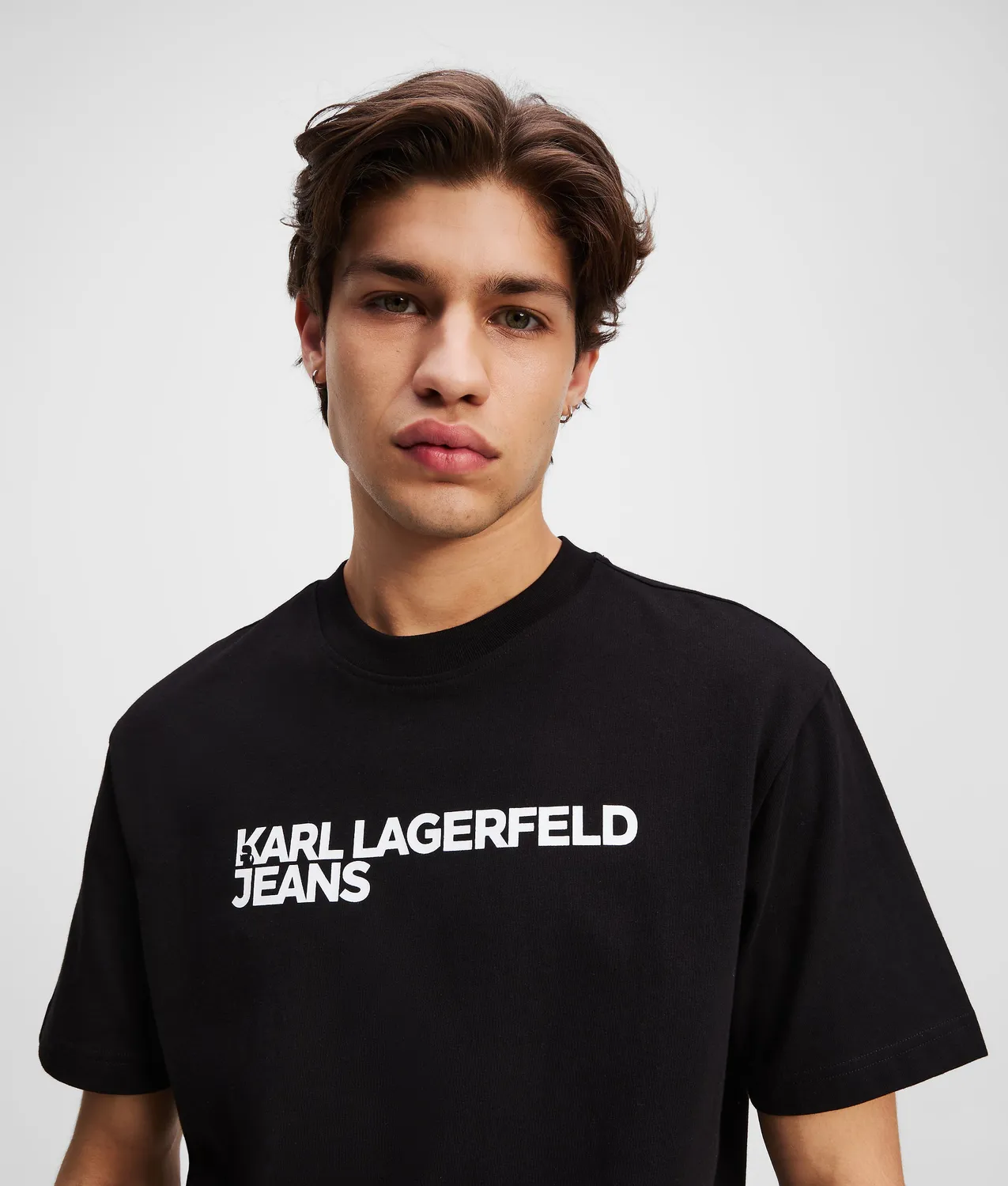 Karl Lagerfeld Jeans Logo T-Shirt regular mit Brustlogo