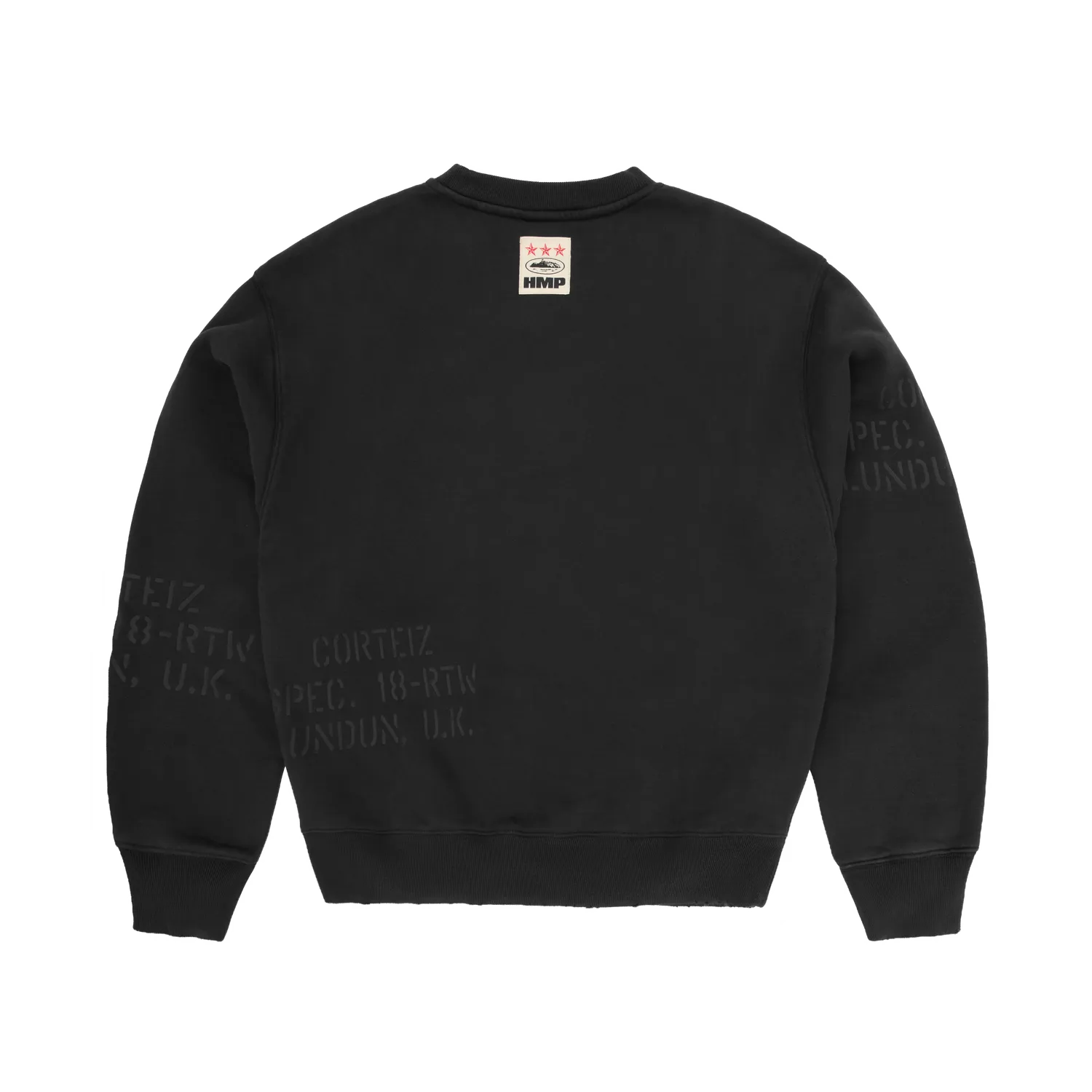 Corteiz HMP Stencil Sweatshirt Schwarz Baumwolle