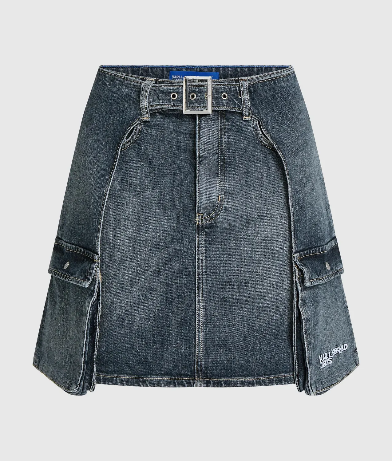 Karl Lagerfeld Buckle-detail Jeans-Minirock Damen Denim