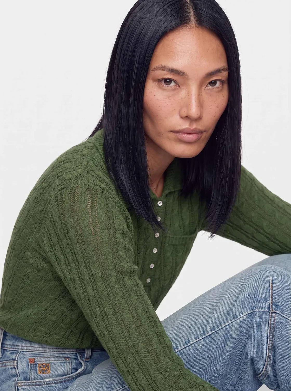 Mos Mosh MMPeace Sheer Strickpullover Cactus