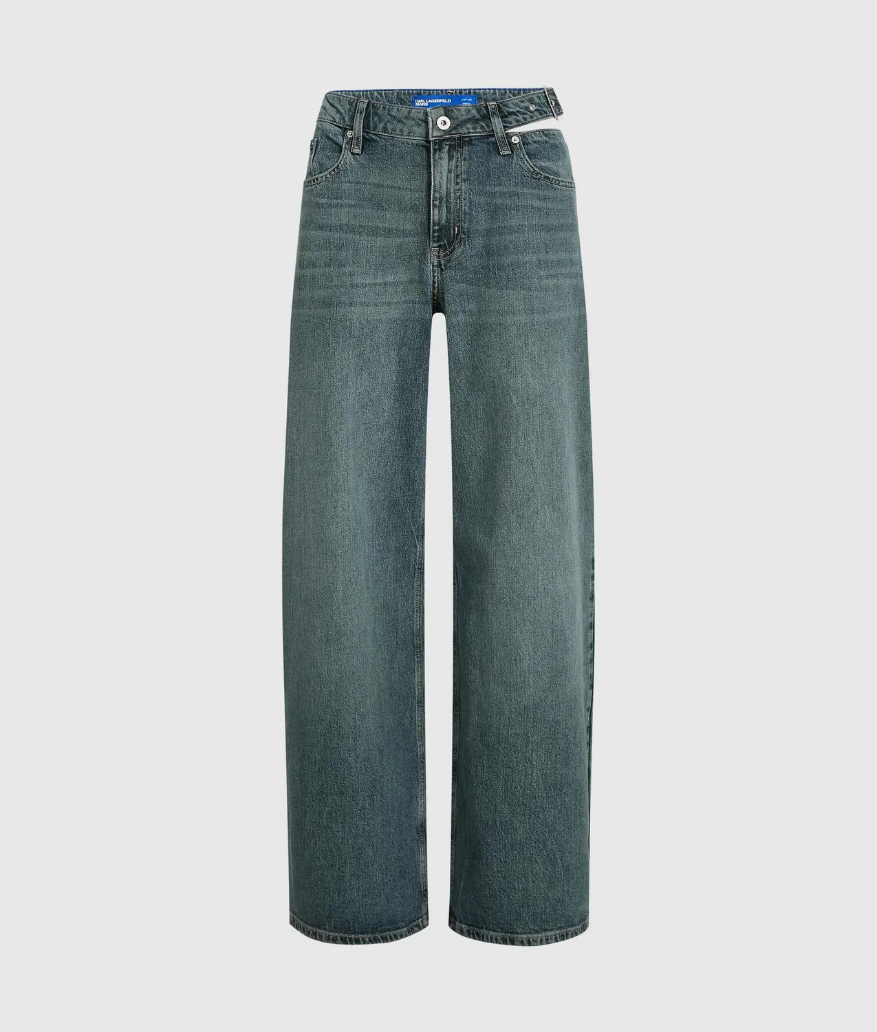 Karl Lagerfeld KL Jeans Wide Low-Rise Schnalle
