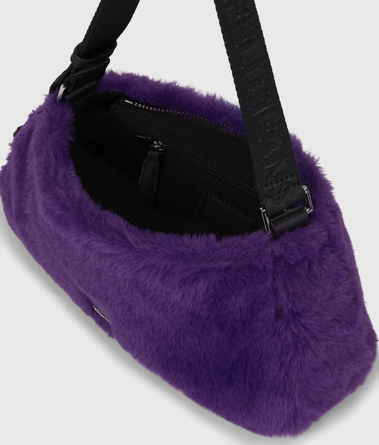 Karl Lagerfeld Box Logo Furry Schultertasche Plüsch