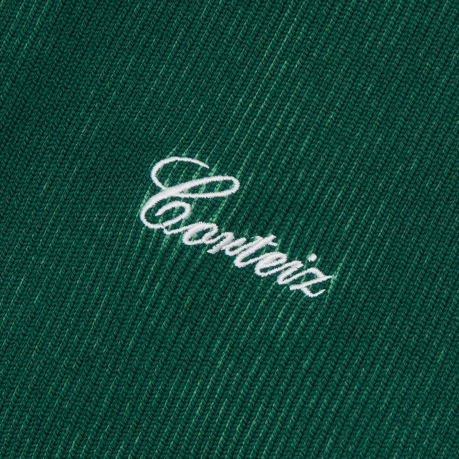 Corteiz 2 Tone Ribbed Knit Zip Up Strickjacke Grün