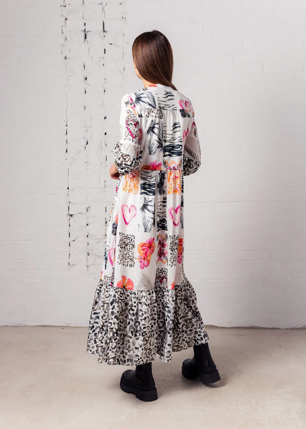 Senatex Printkleid Organic Cotton Kleid Jungle Heart