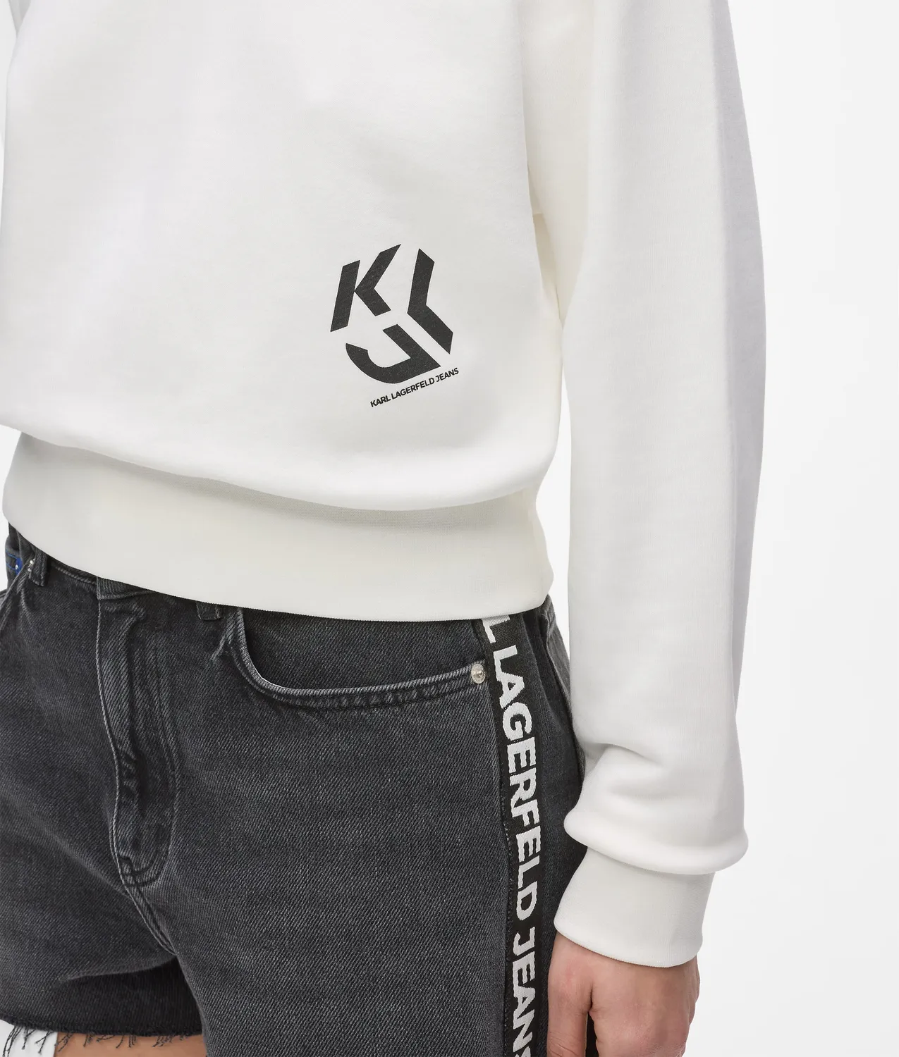 Karl Lagerfeld Jeans Monogram Sweatshirt Baumwolle