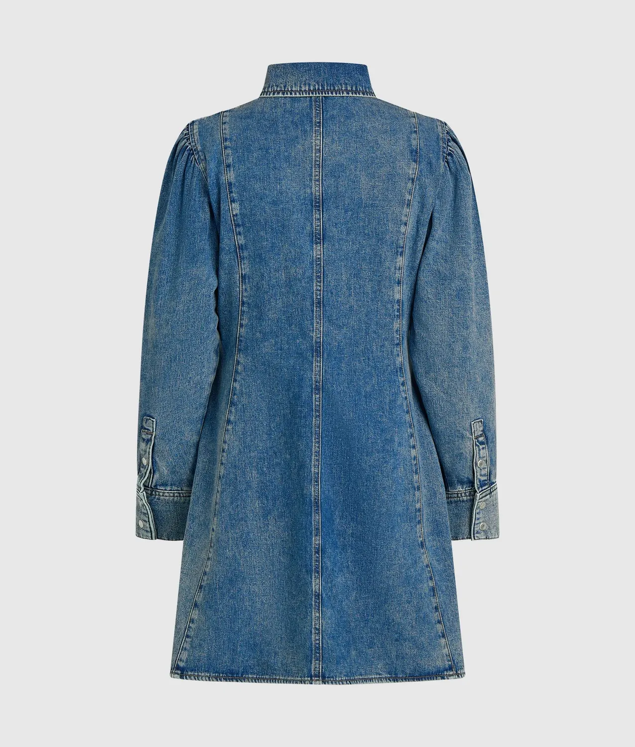 Karl Lagerfeld Puff Sleeve Denimkleid Jeanskleid Blau