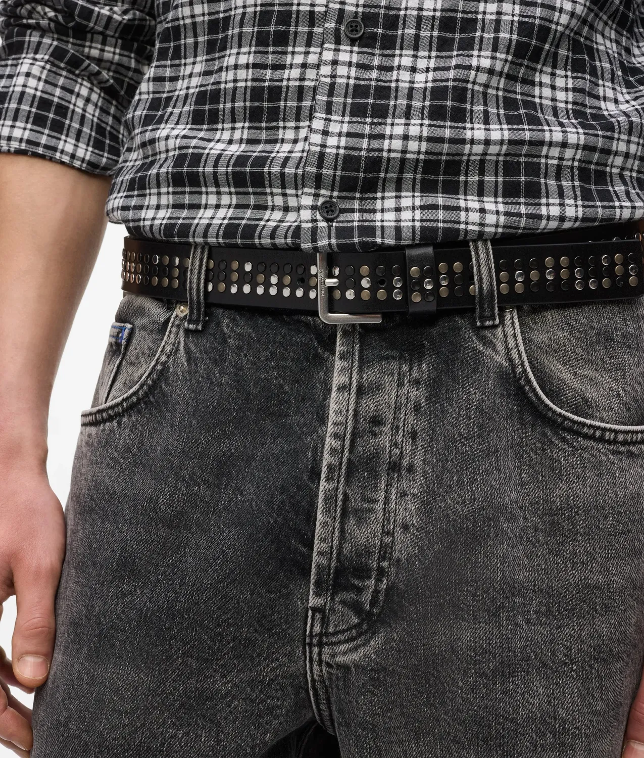 Karl Lagerfeld KL Jeans Studded Ledergürtel Nieten