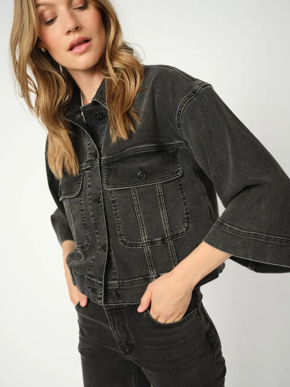 Mos Mosh Penn Deluxe Denim Jacket Jeansjacke Grey oversize