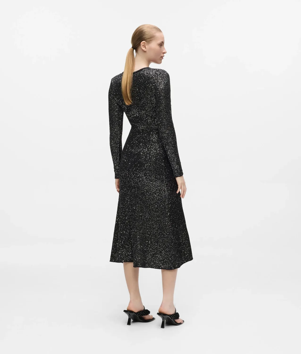 Karl Lagerfeld Sequin Knitted Kleid lang mit Pailletten