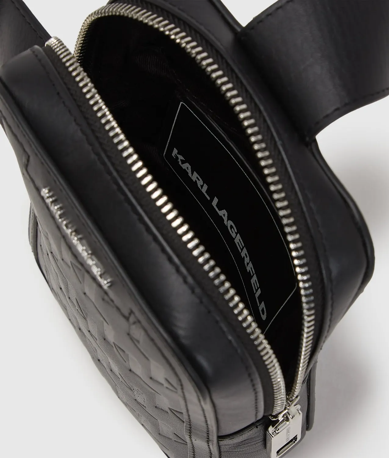 Karl Lagerfeld K/Loom Sling Bag Leder Monogramm schwarz
