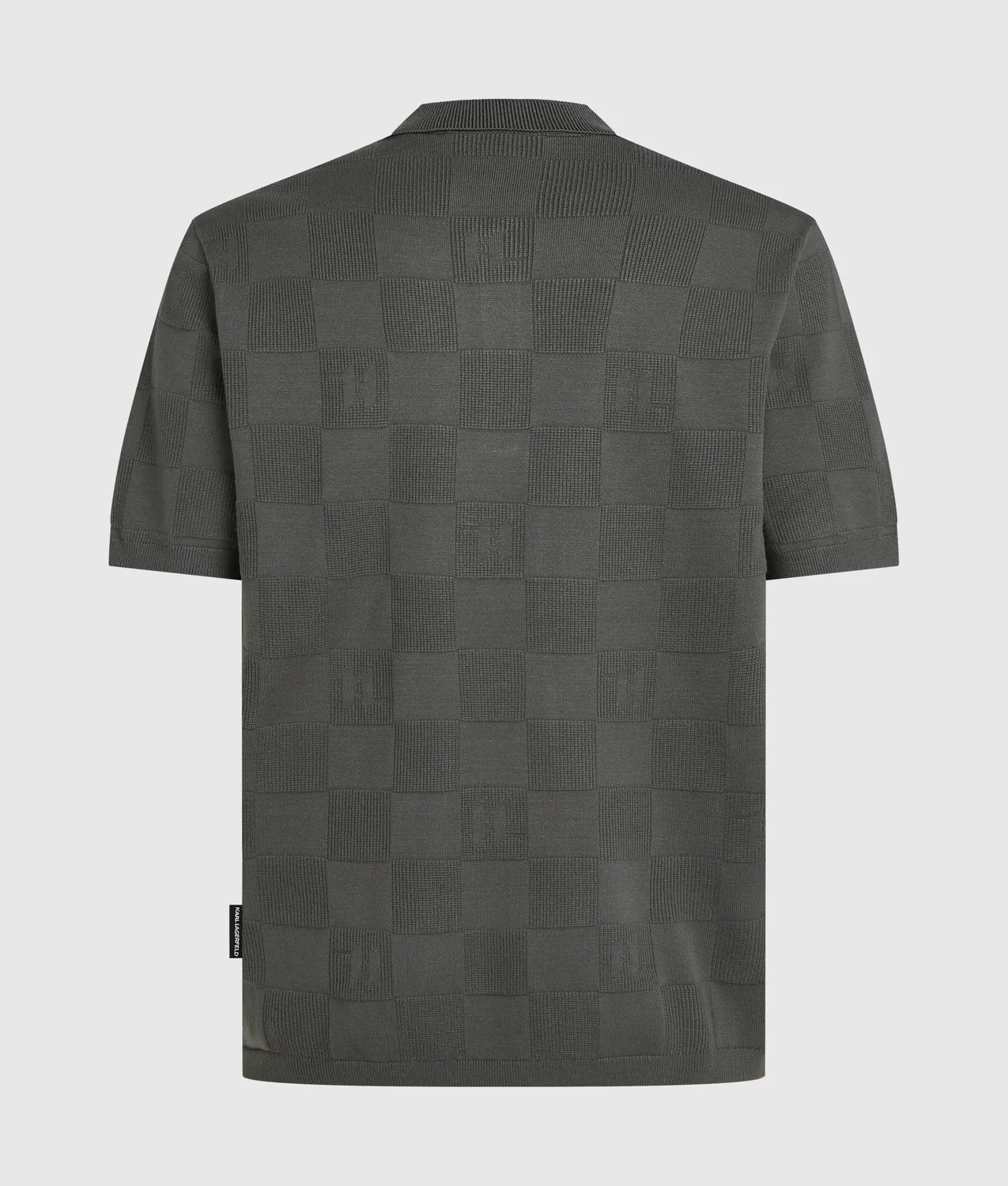 Karl Lagerfeld Monogram Checked Poloshirt kariert
