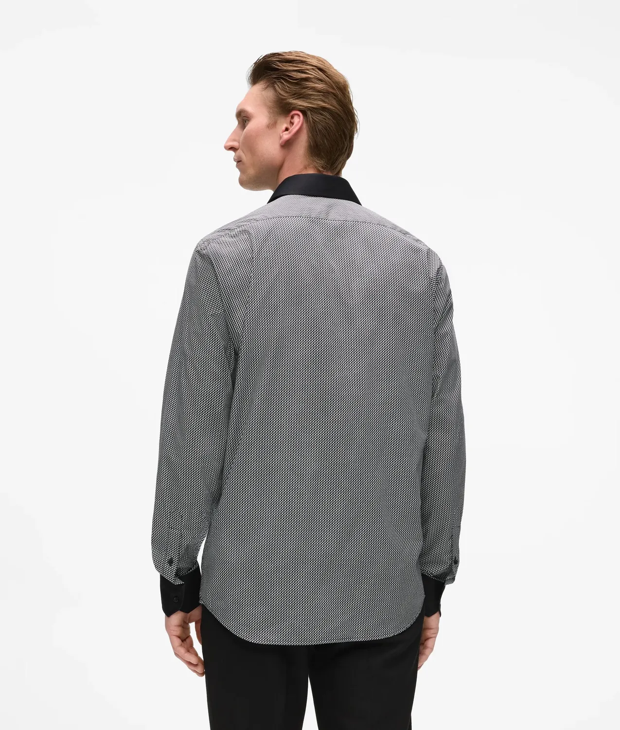 Karl Lagerfeld Modern-Fit Kontrastkragen Hemd tailliert