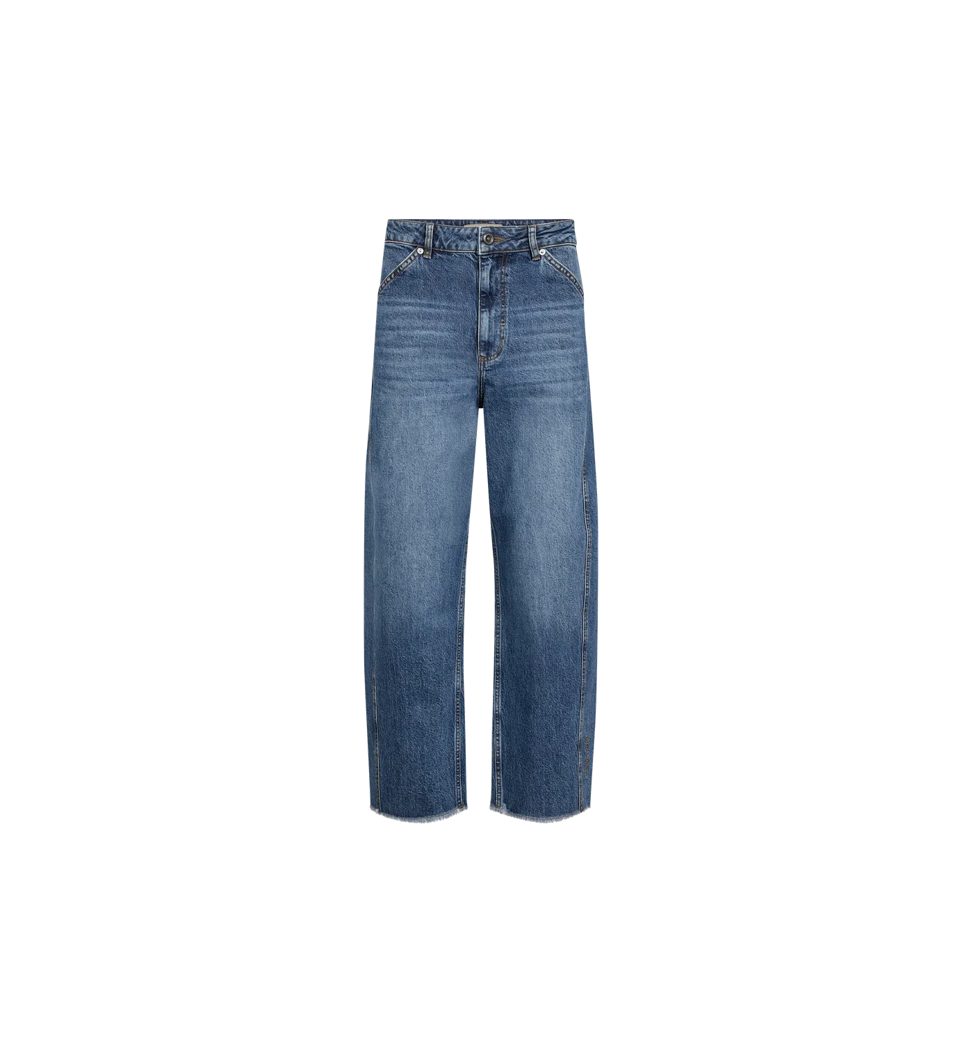 Mos Mosh MMElva Antonie Barrel Jeans Blau High Waist