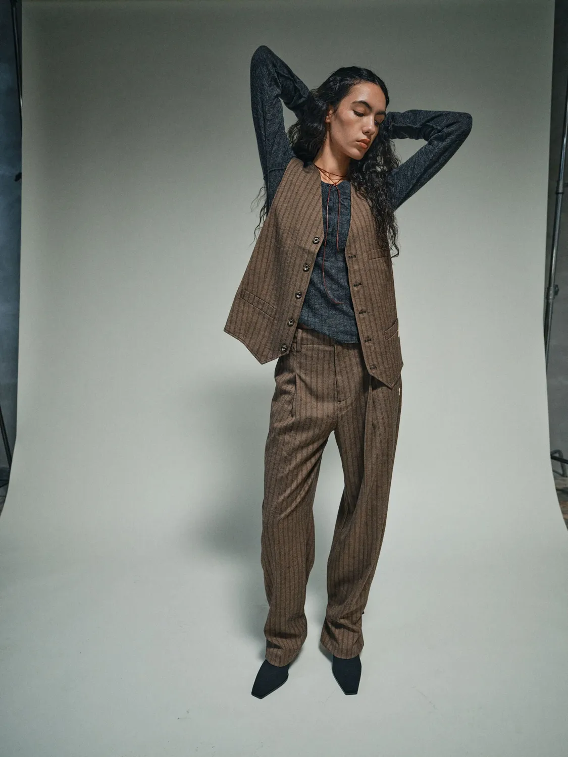 Mos Mosh MMHGentle Hug Knit Pullover Grey Melange Regular