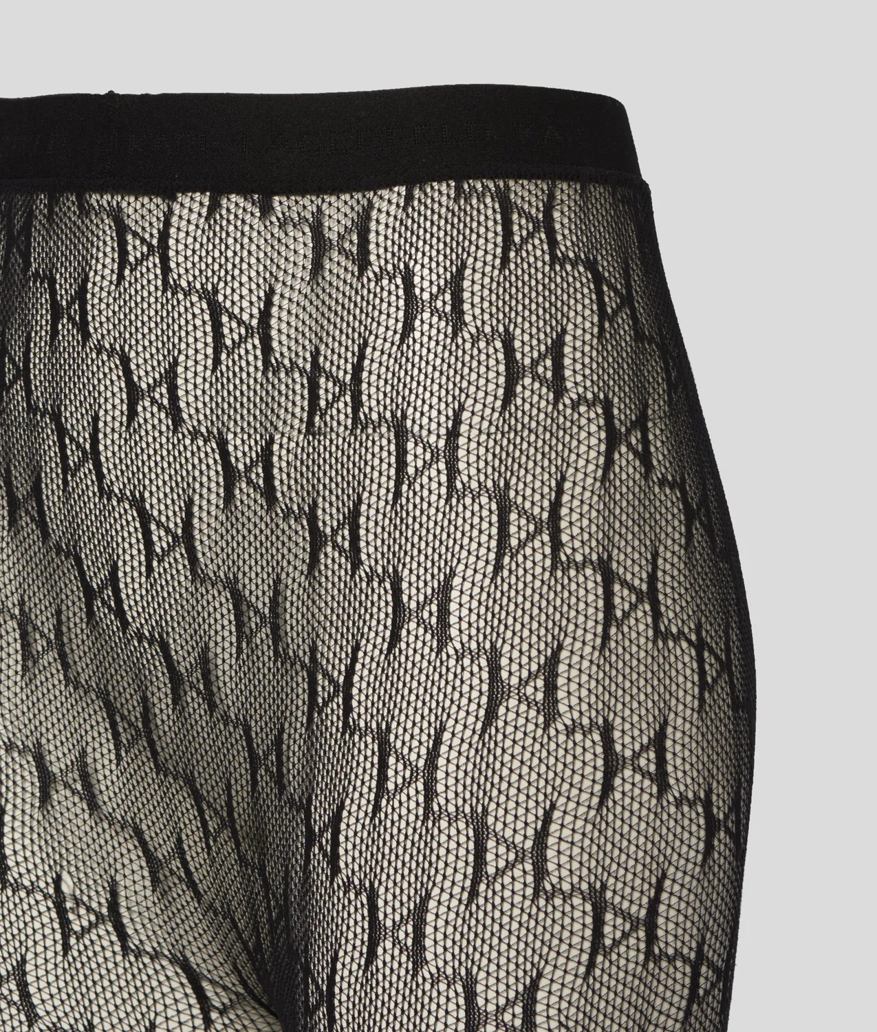 Karl Lagerfeld K/Monogram Tights Strumpfhose Damen Schwarz semi-sheer