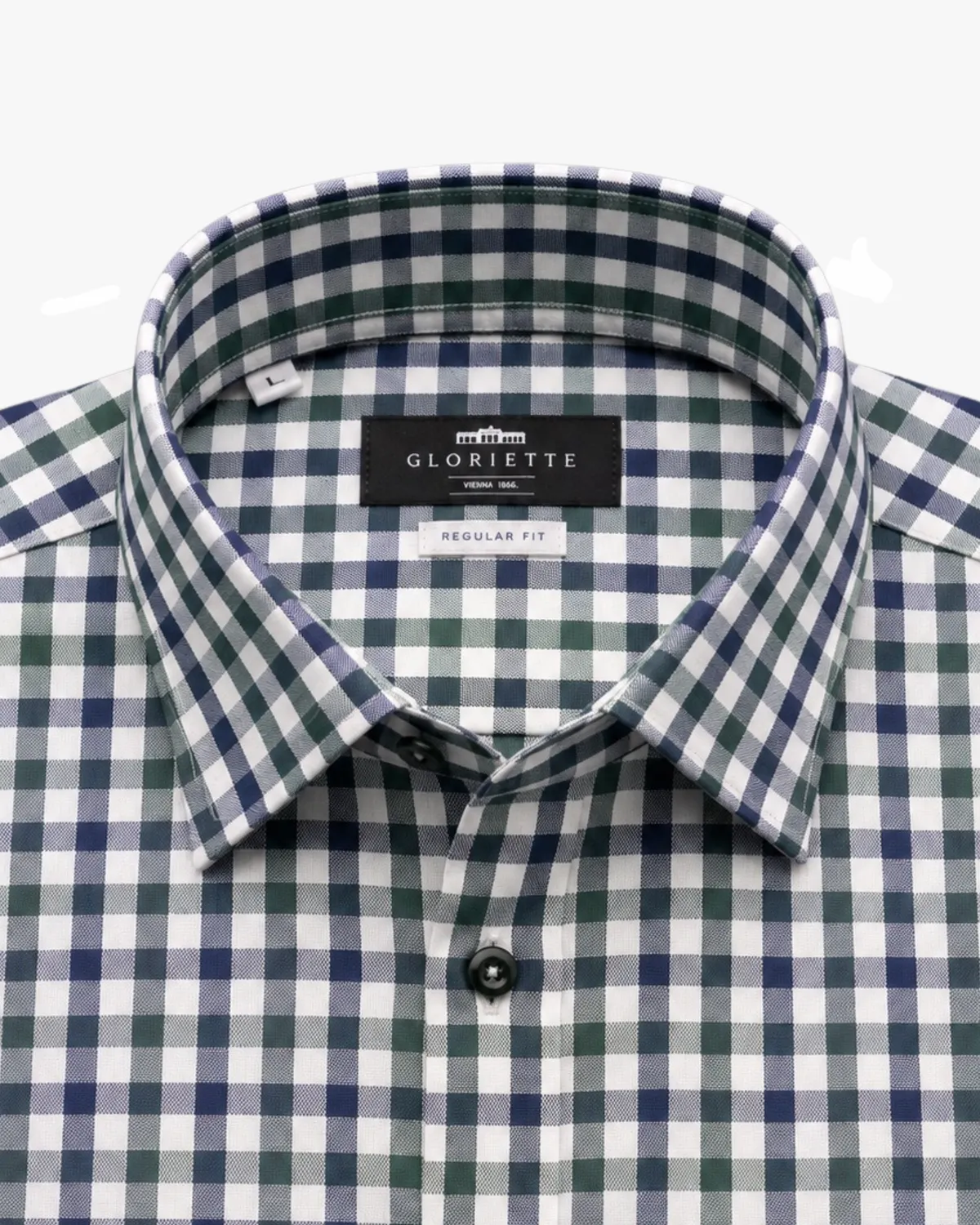 Gloriette Karo Hemd Dunkel Windsor Regular Fit Grün-Blau