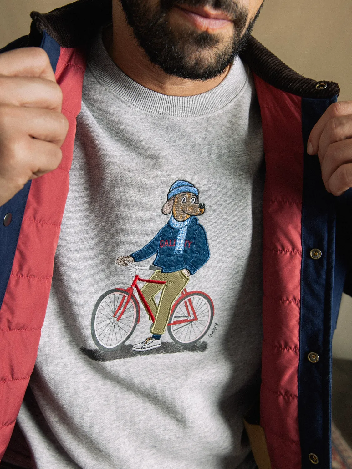 Mos Mosh MMGLudvig Crew Sweatshirt Grey Melange Bio