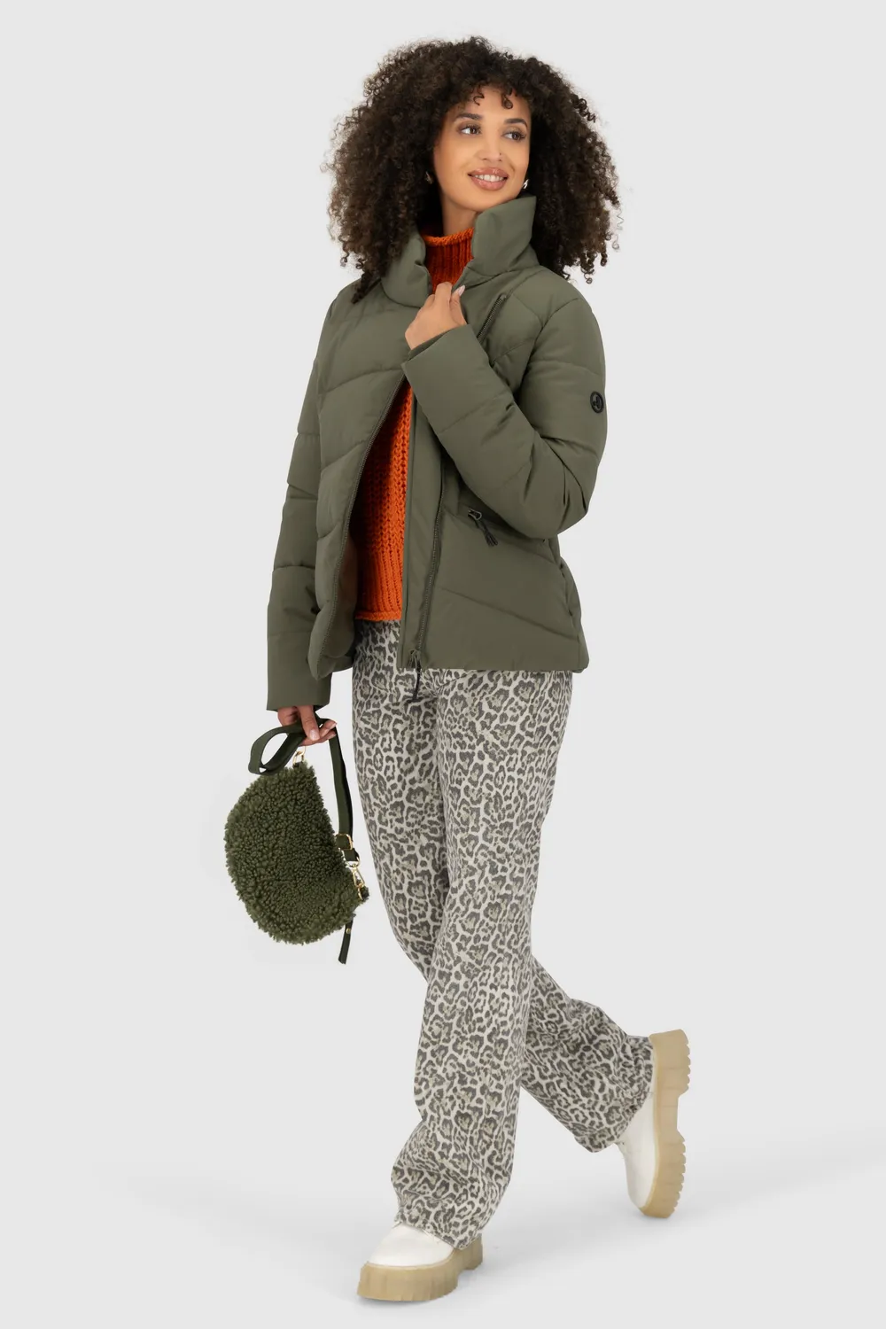 Alife & Kickin NellAK A Puffer Jacket Dunkelgrün Stepp