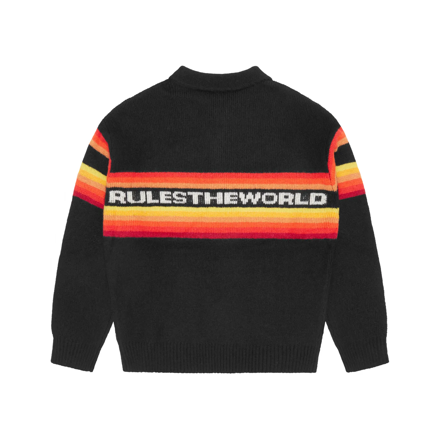 Corteiz Gradient Half Knit Zip Pullover Schwarz