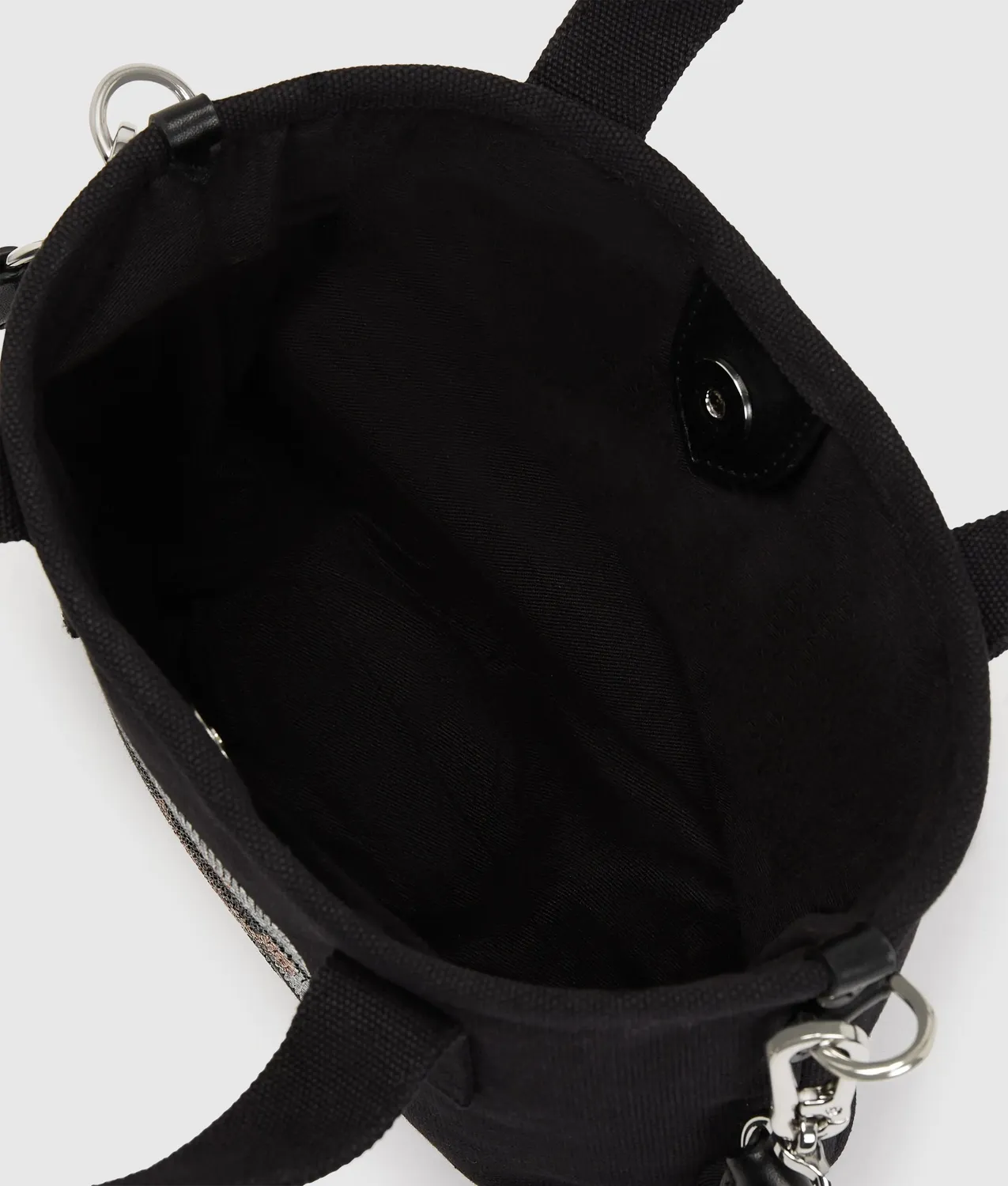 Karl Lagerfeld Ikon Rhinestone Shopper klein schwarz