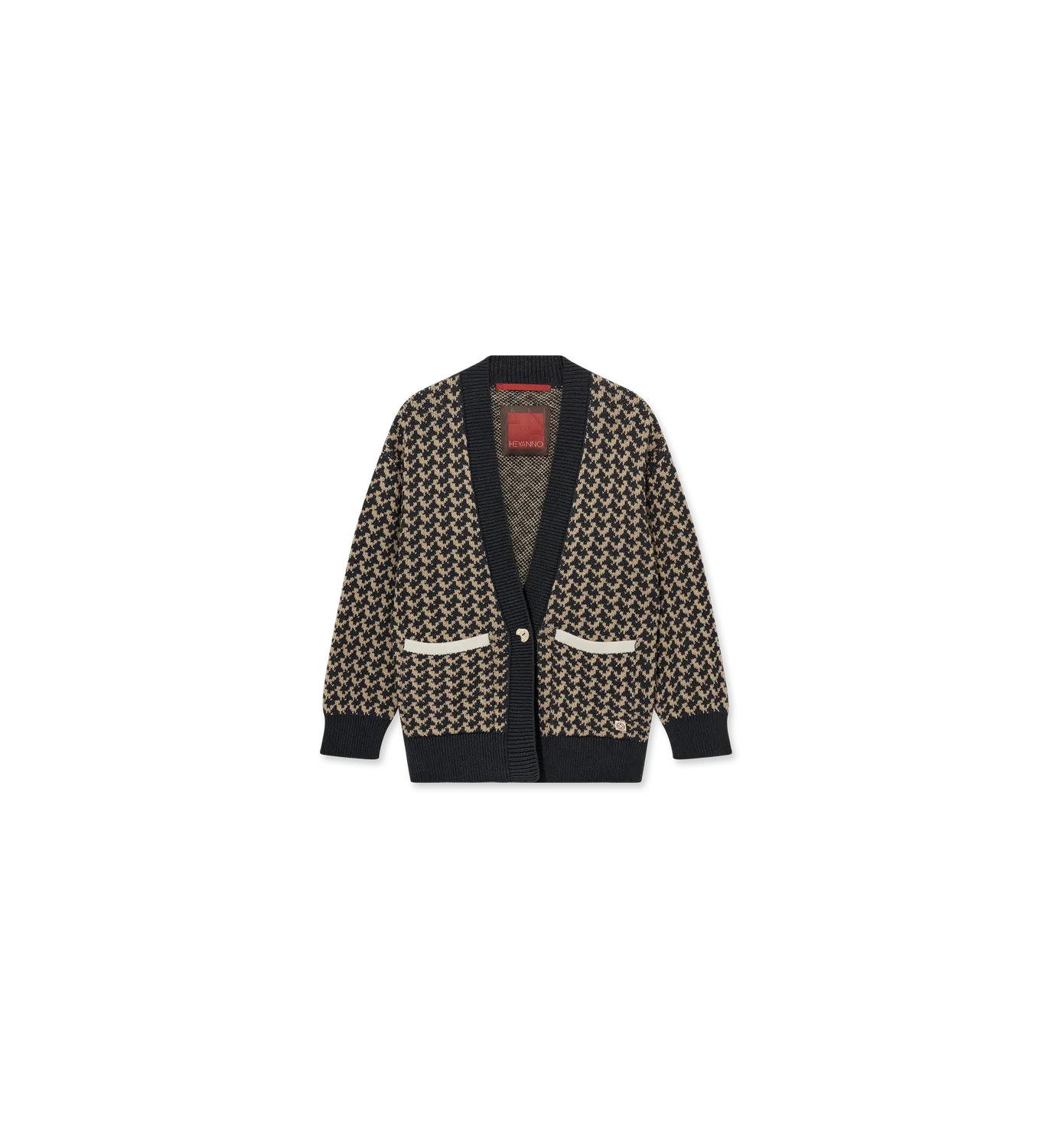 Mos Mosh Mind Indigo Strickjacke Blueberry gemustert