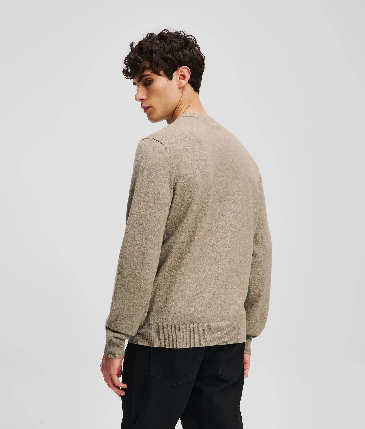 Karl Lagerfeld Ikon Kameo Pullover Crew-Neck schwarz