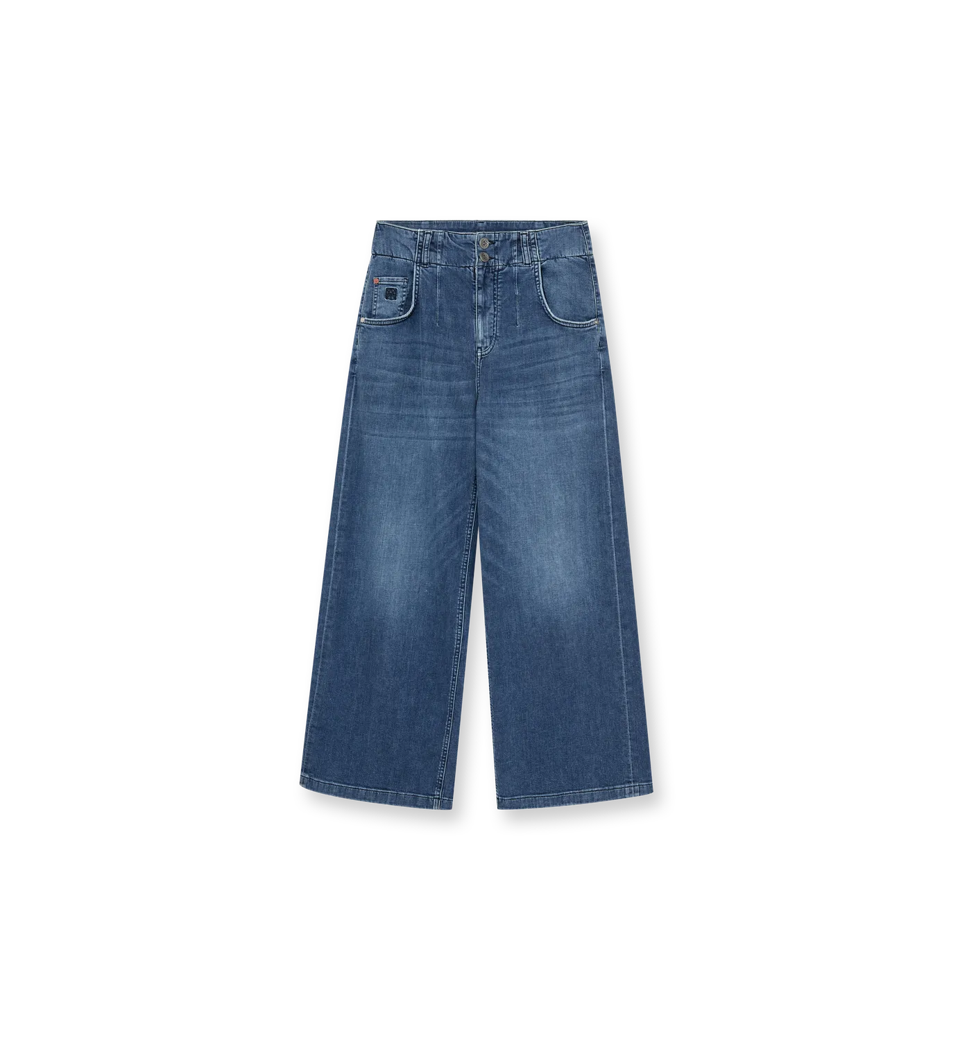 Mos Mosh MMHNoble Time Wide Jeans Dark Blue Denim Lang
