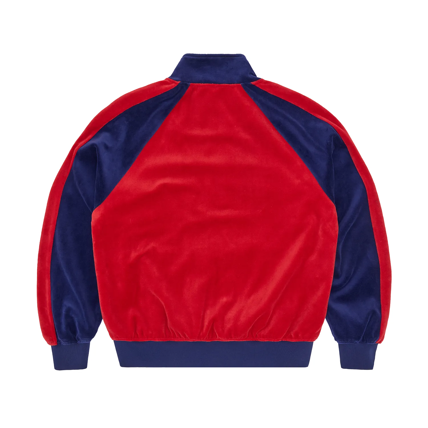 Corteiz Pista Velour Trainingsjacke Navy Rot