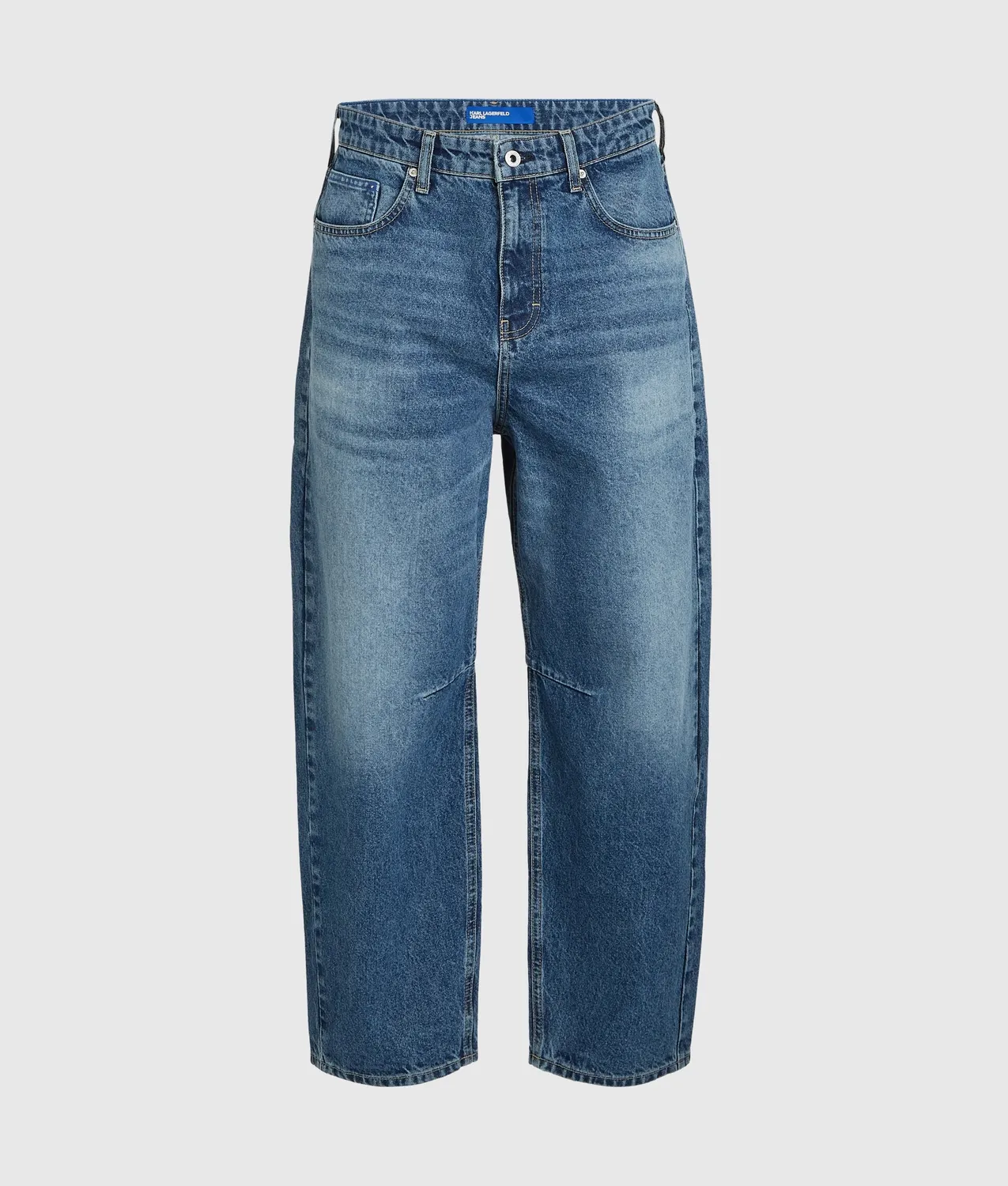 Karl Lagerfeld KL Jeans Barrel-Leg Jeans Vintage Wash Denim