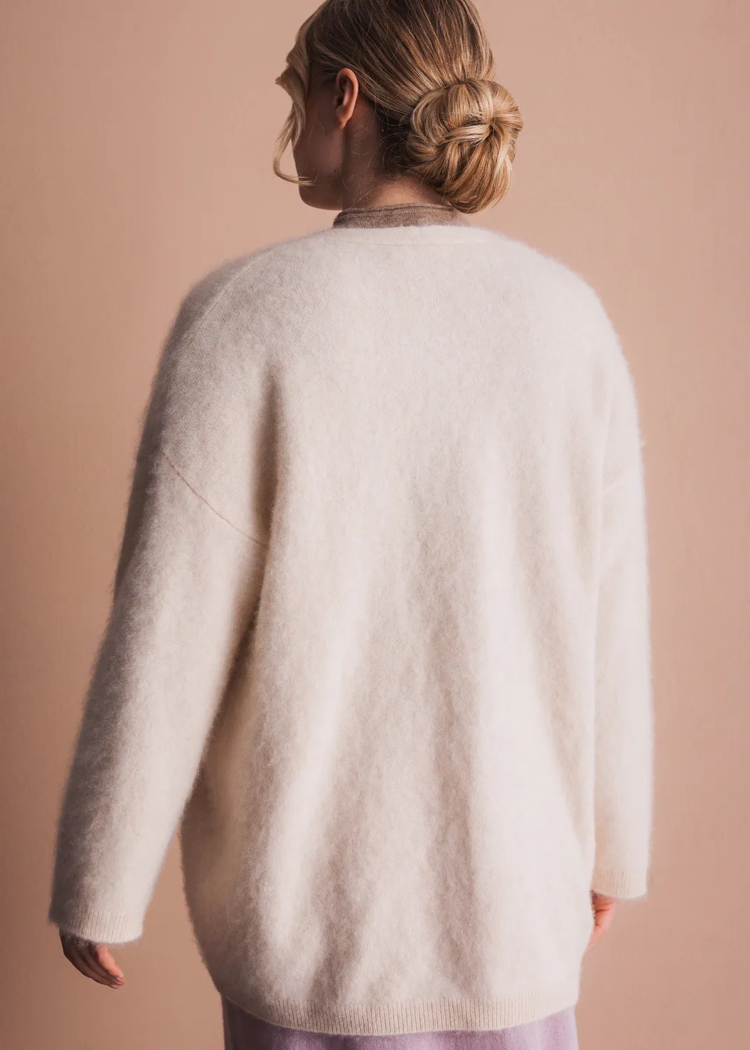 Senatex Cardigan offen Merinowolle gebrusht S-L