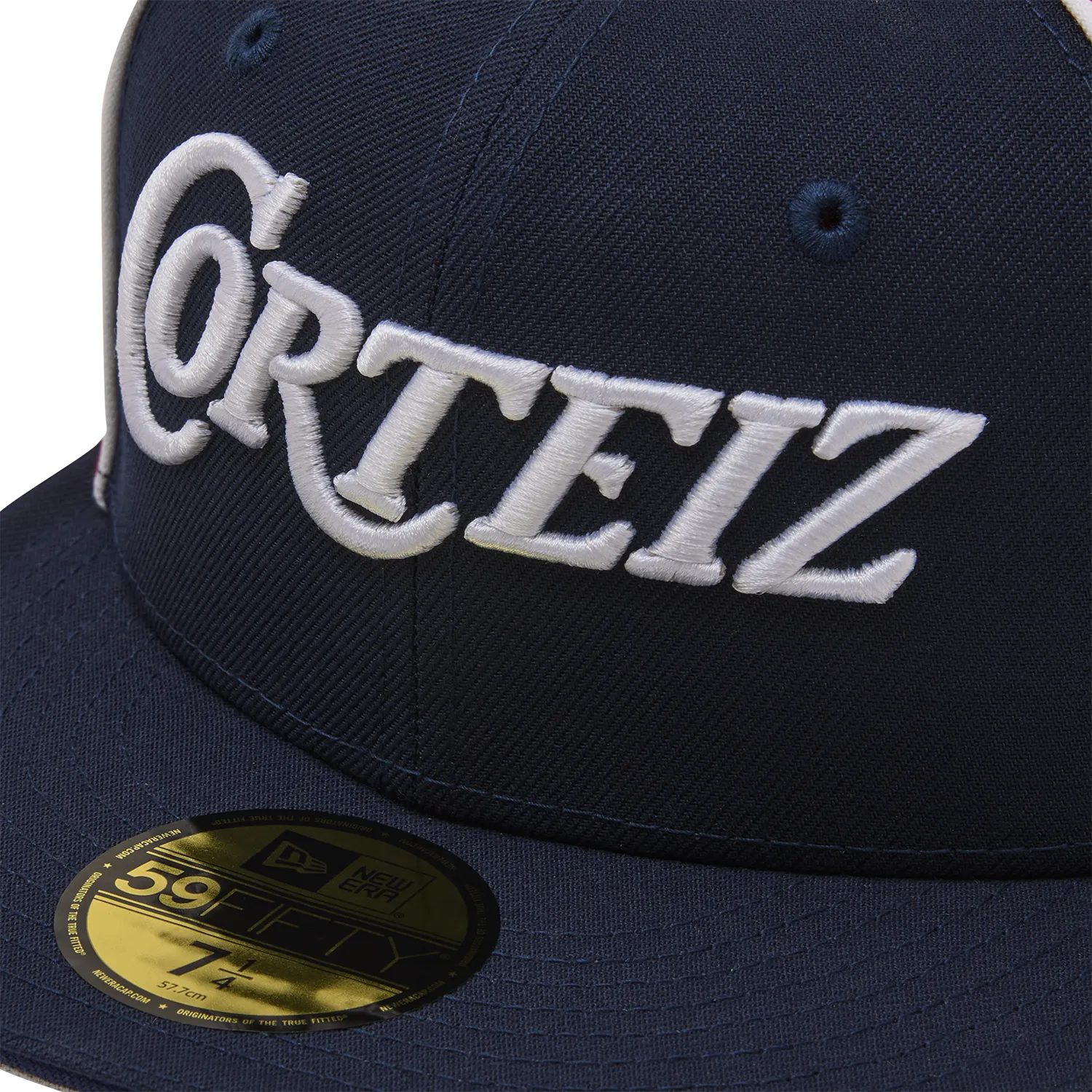Corteiz Pirate Radio New Era Fitted Cap Navy Red