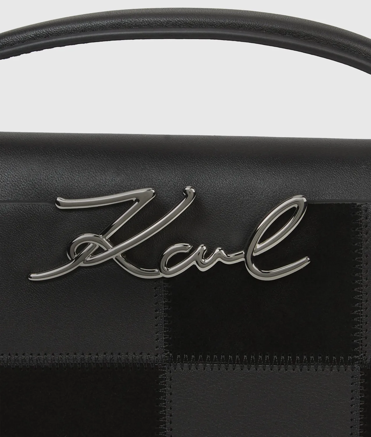 Karl Lagerfeld K/Signature Checkered Mini Tasche Leder