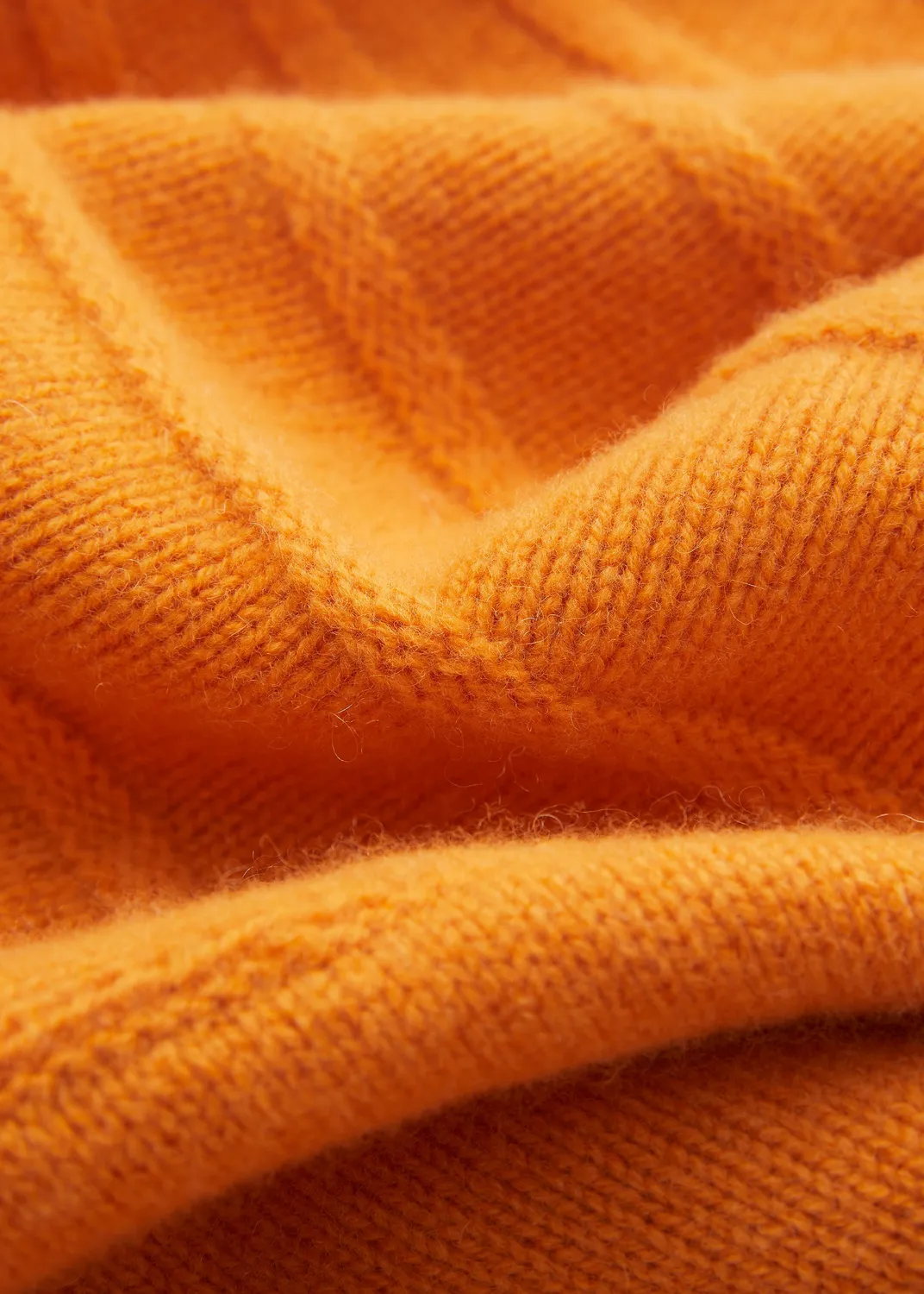 Senatex Stehkragen Pullover Merinowolle Orange