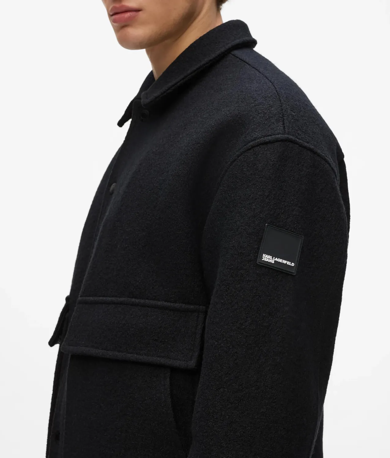Karl Lagerfeld KL Jeans Wool-Blend Bomberjacke Wolle