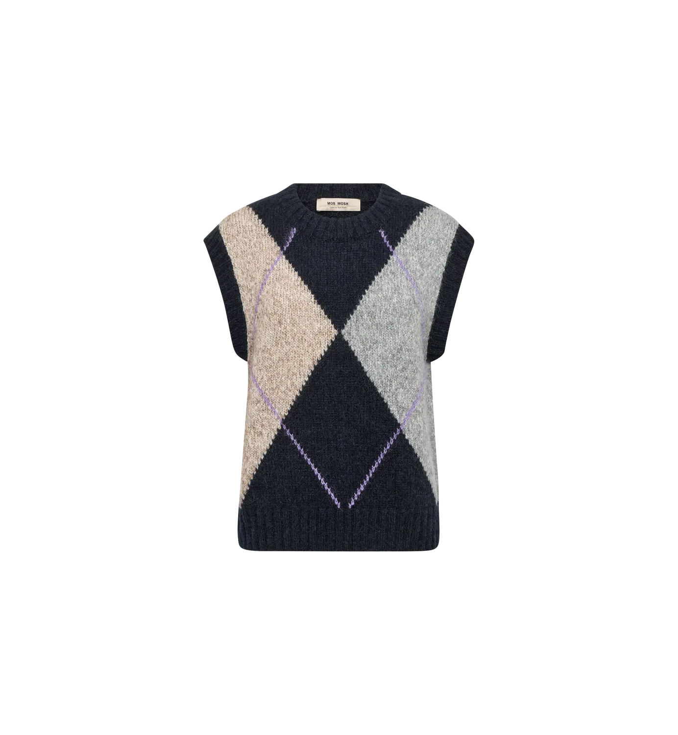 Mos Mosh MMJennine Strickweste Navy Argyle XS-XL