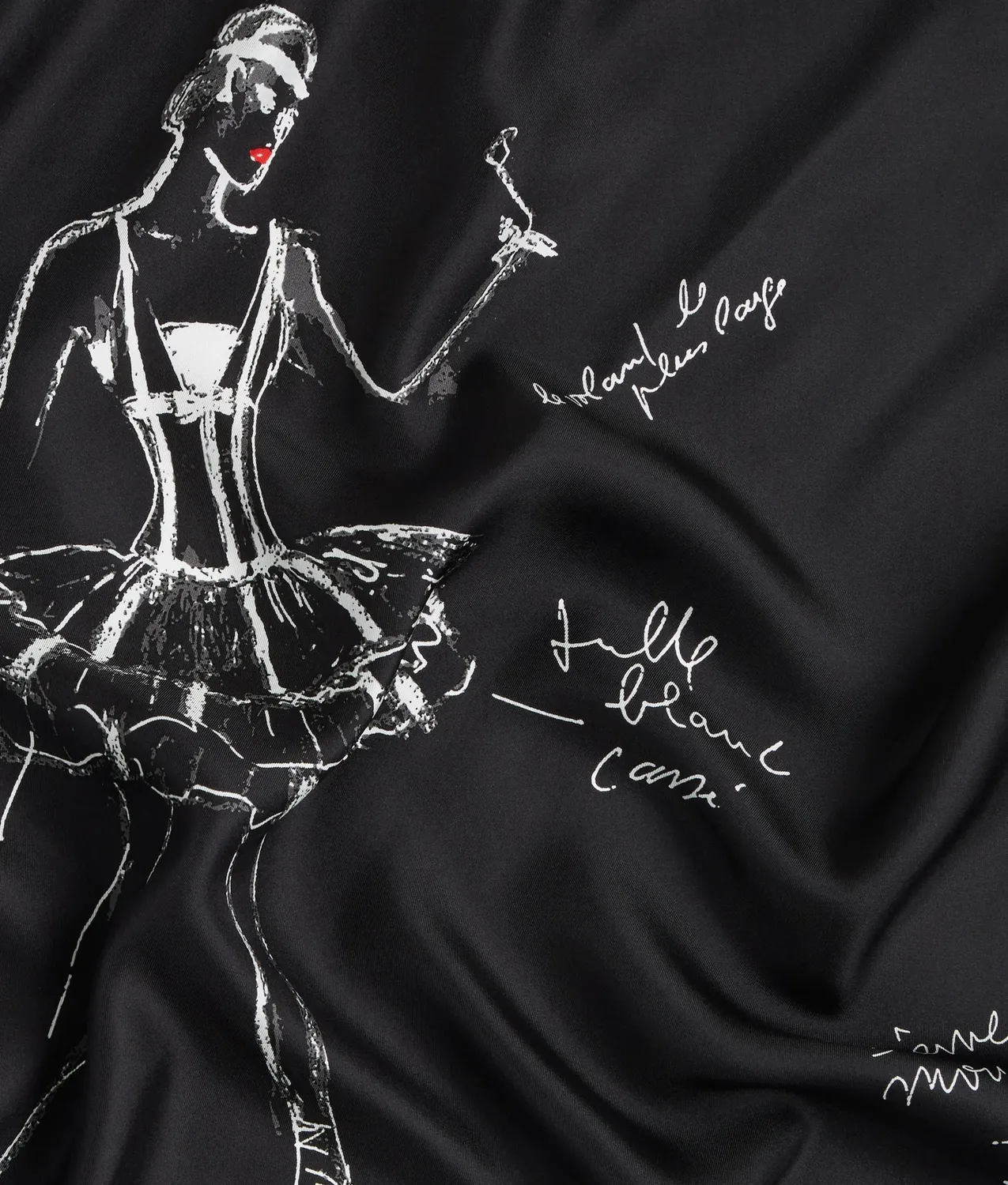 Karl Lagerfeld K/Ballet Seidenschal Seide Ballett Print