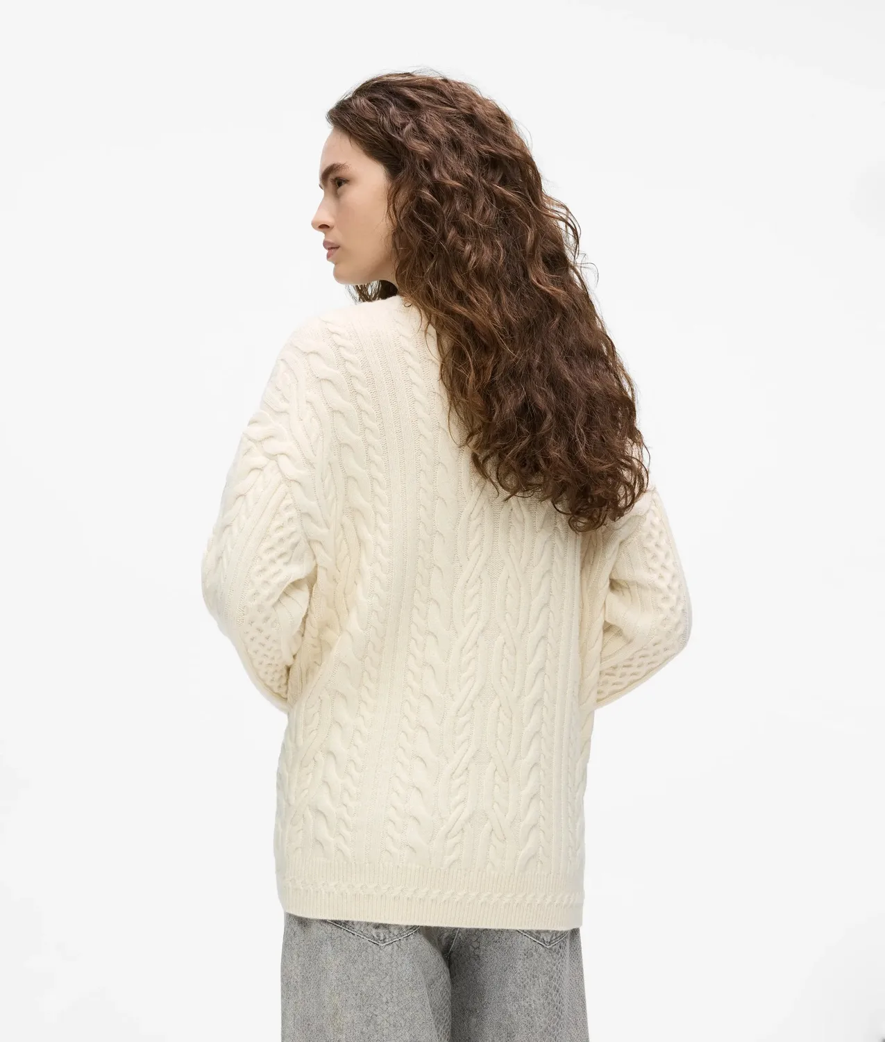 Karl Lagerfeld Chunky Cable Knit Pullover Zopfstrick warm