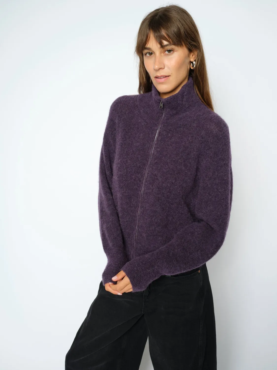Mos Mosh MMThora Zip Cardigan Wolle Alpaka