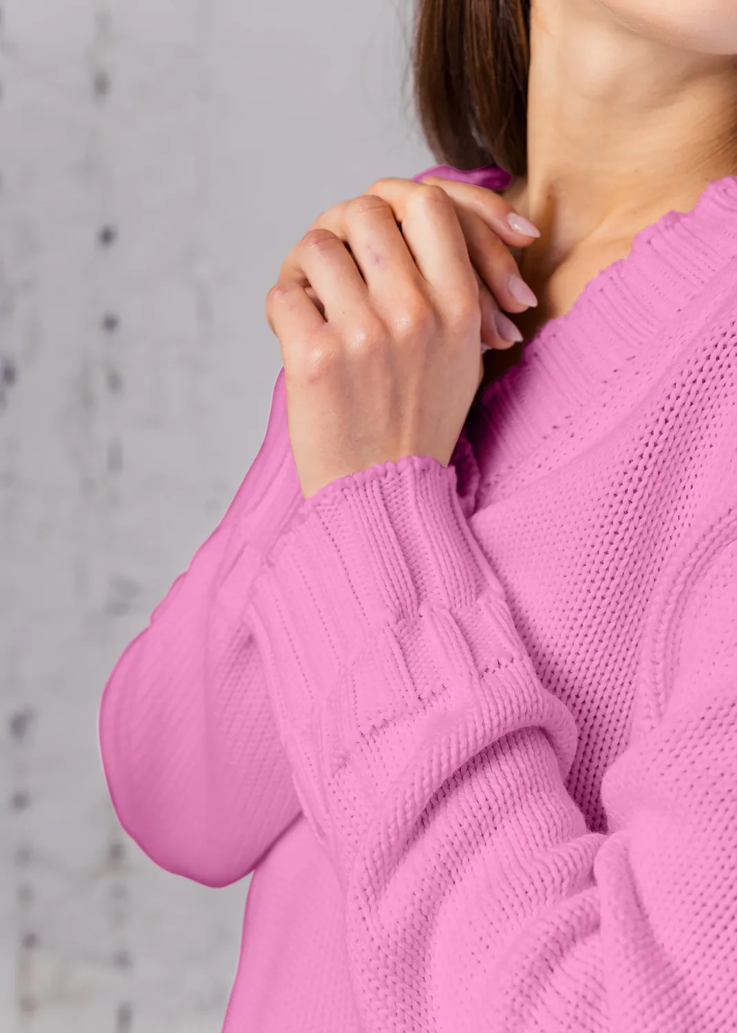 Senatex Pullover V-Ausschnitt Bio-Baumwolle White Pullover