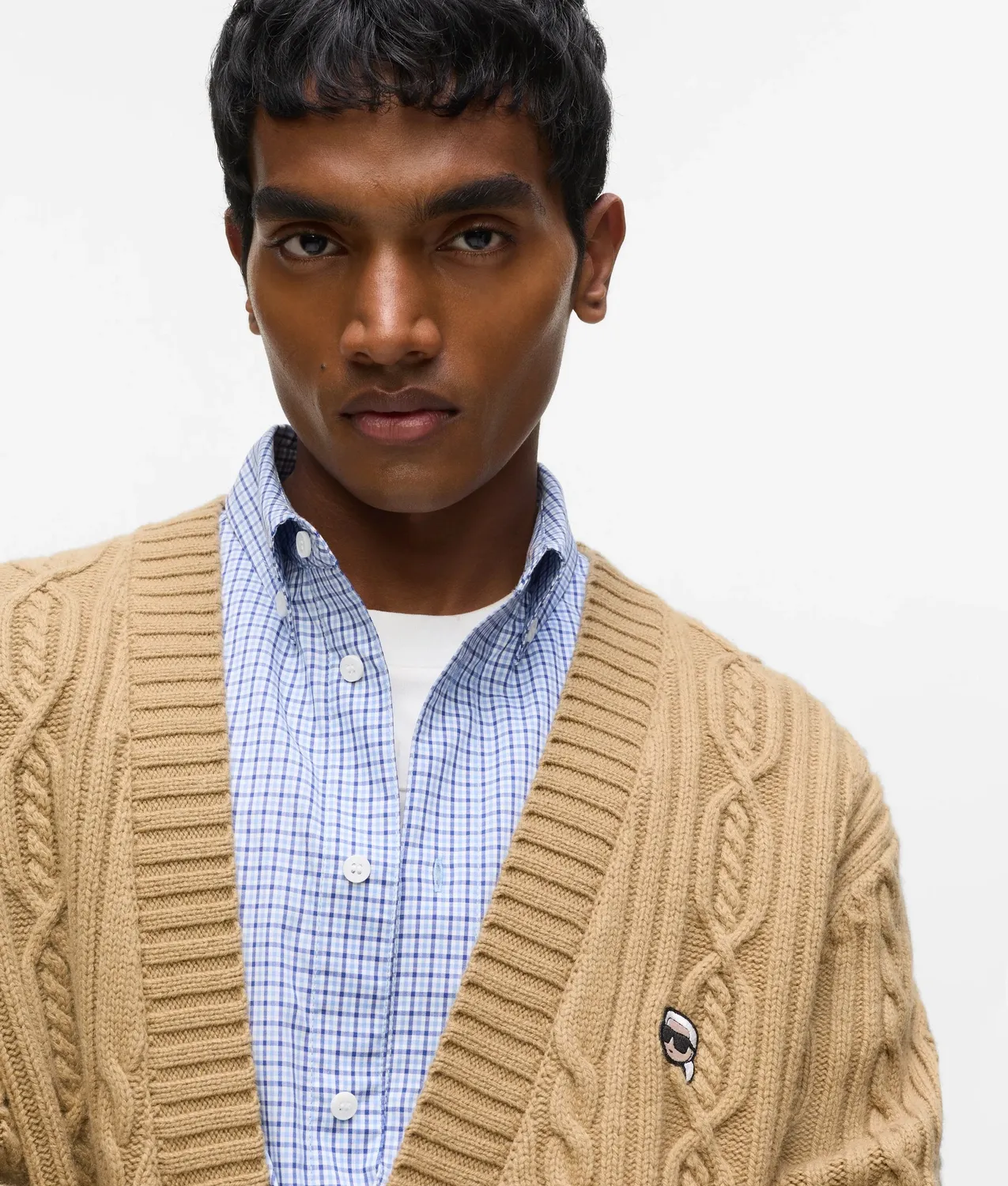 Karl Lagerfeld Ikon Cable Strickjacke Cardigan Zopfstrick