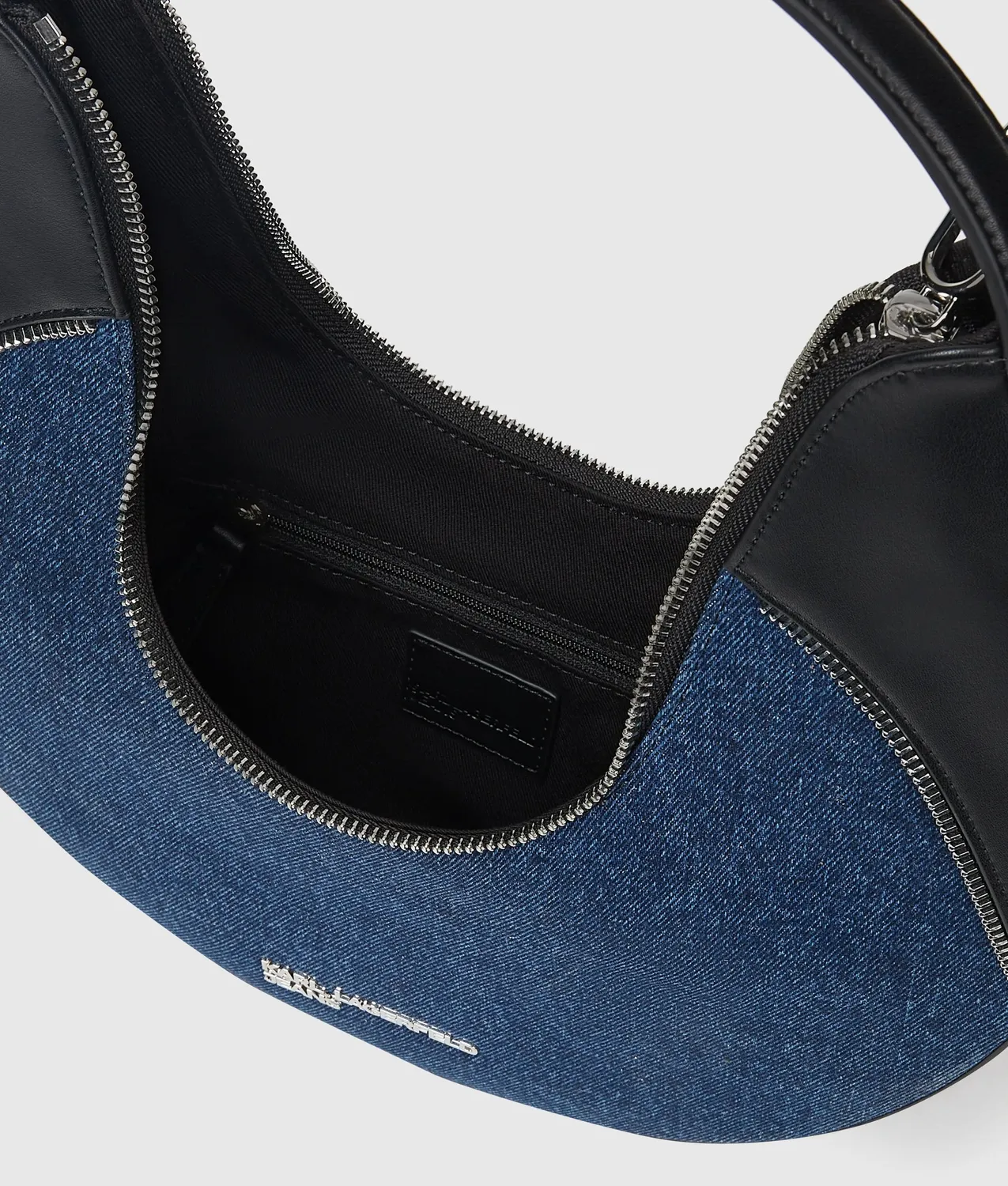 Karl Lagerfeld Rebel Hobo Bag Denim Kunstleder