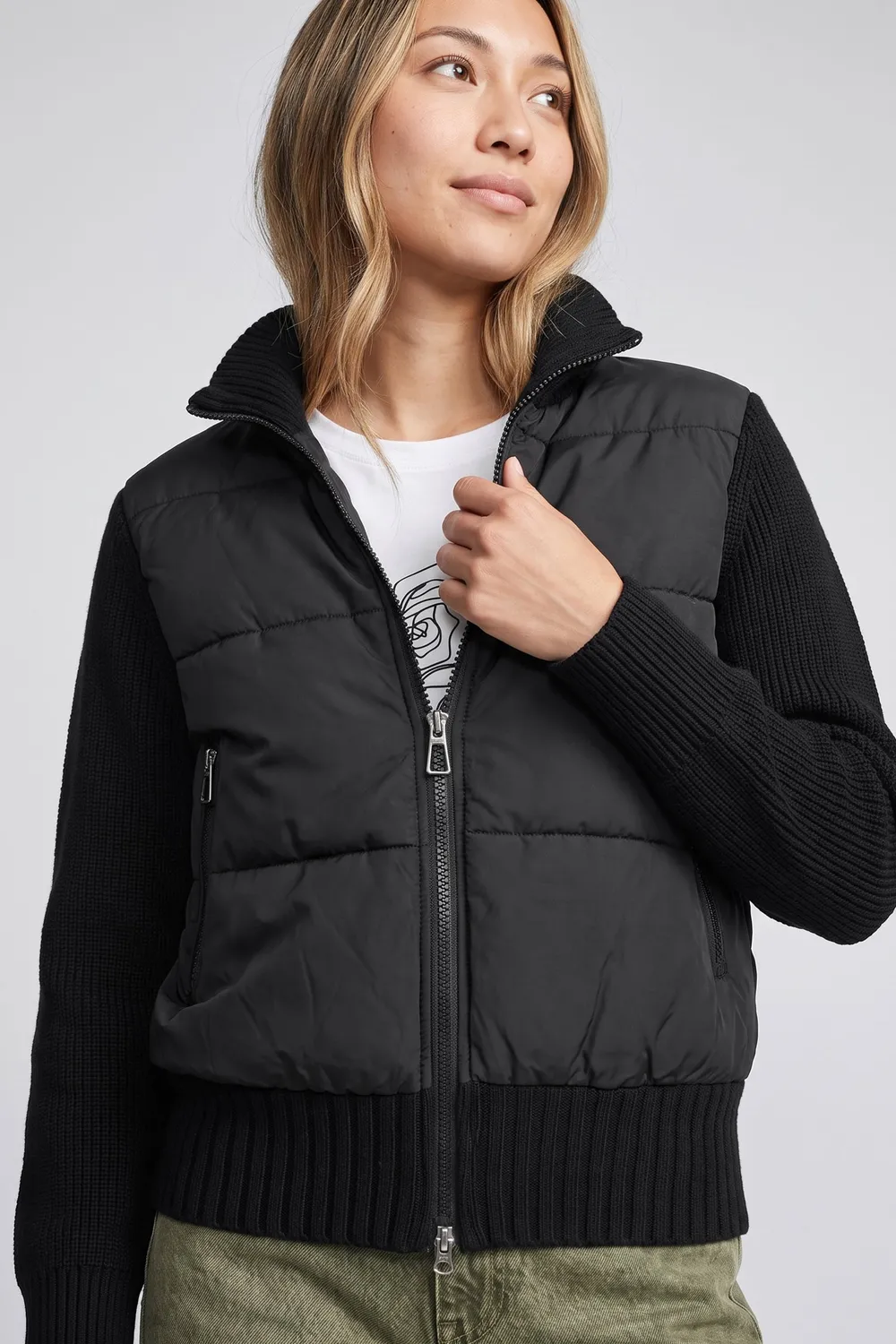 Alife & Kickin LyaAK A Jacke Schwarz Damen leicht