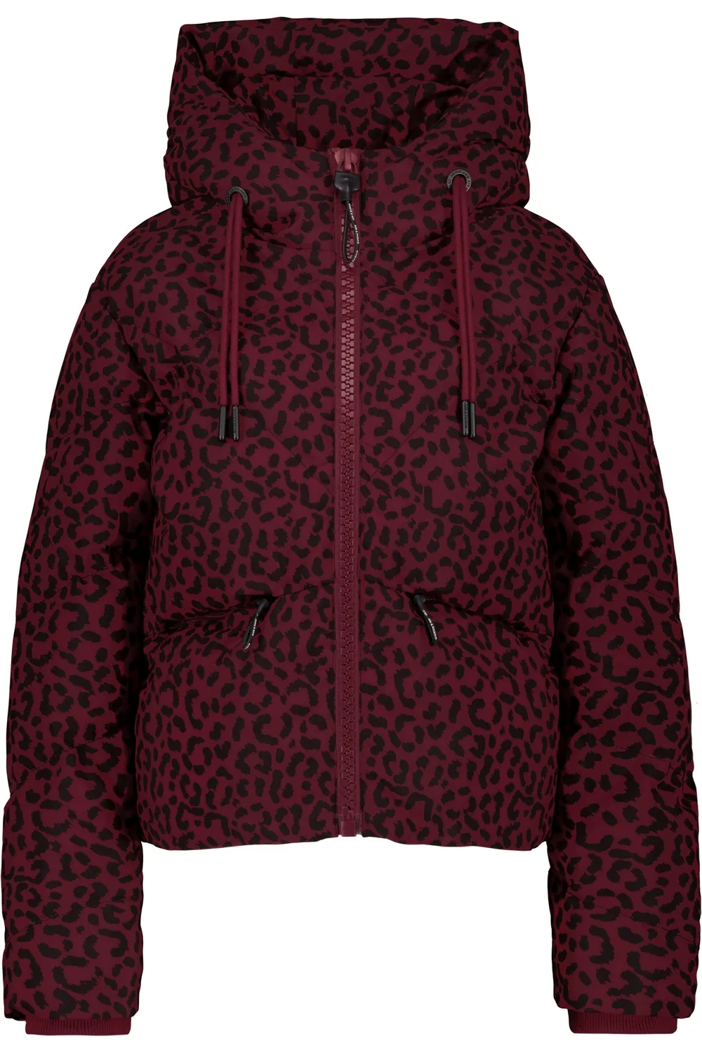 Alife & Kickin MurielAK B Pufferjacke Dunkelrot Animalprint