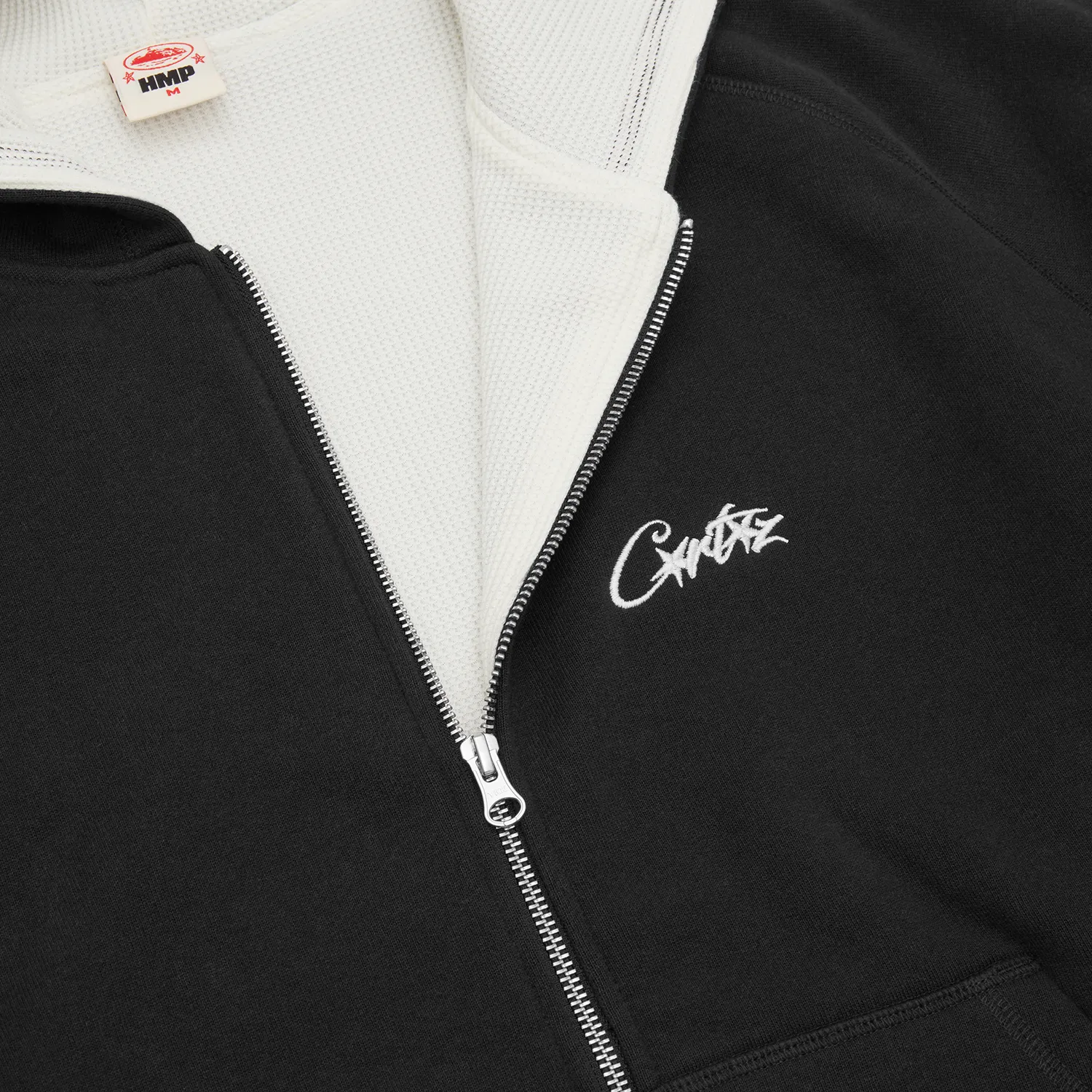 Corteiz HMP Thermal Zip Hoodie Black Fleece