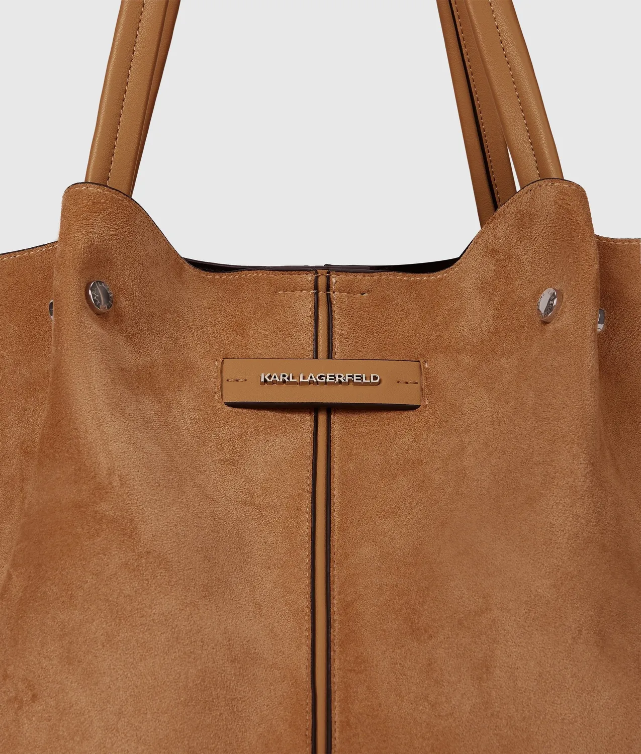 Karl Lagerfeld K/Pierced Tote Tasche Wildleder-Optik M