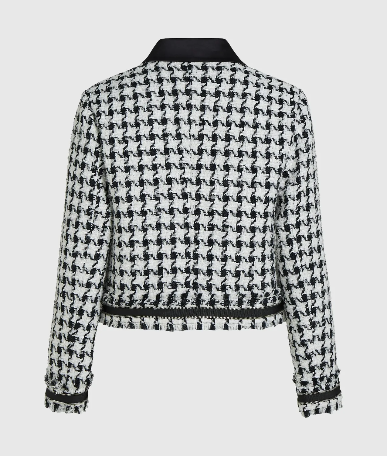 Karl Lagerfeld Houndstooth Boucle Jacke Wolle