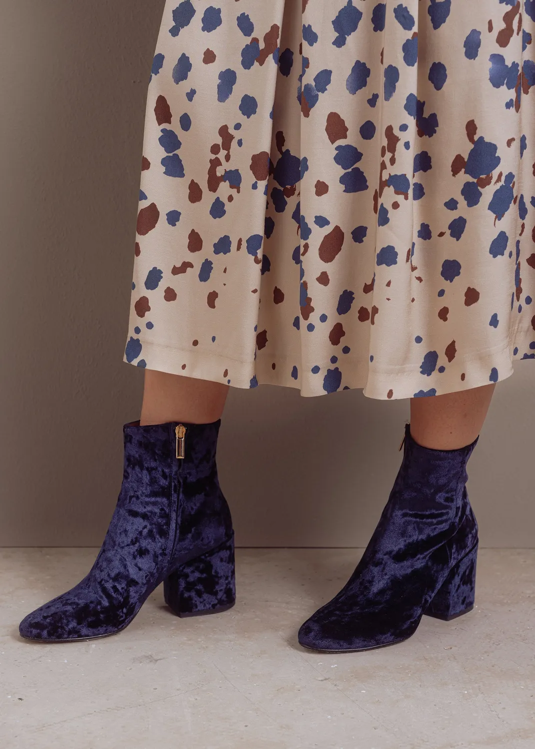 Senatex Leo-Print Rock Denim Dot Multicolor Viskose