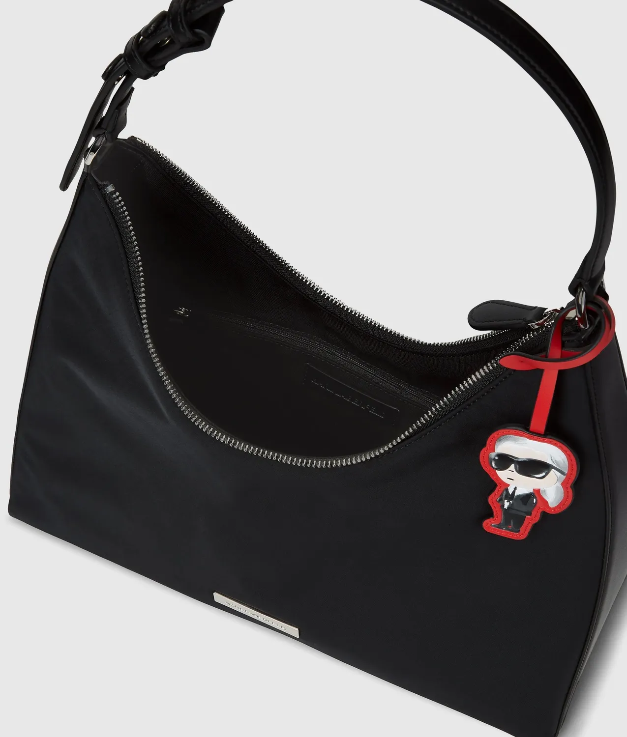 Karl Lagerfeld Ikon Nylon Charm Hobo Handtasche